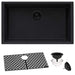 Ruvati 33" x 19" Granite Composite Undermount Single Bowl Kitchen Sink - Midnight Black