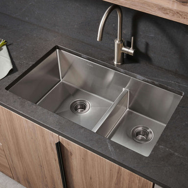 Ruvati 36" Double Bowl Kitchen Sink with Low Divder