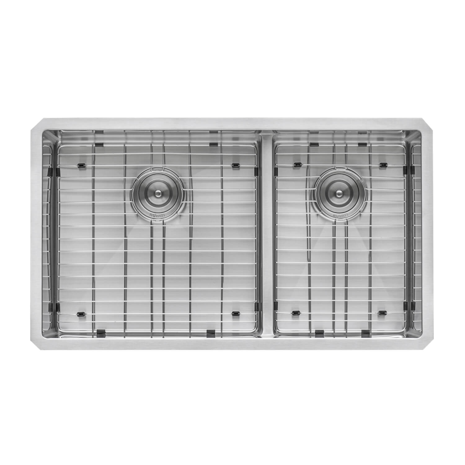 Ruvati 36" Double Bowl Kitchen Sink with Low Divder