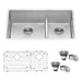 Ruvati 36" Double Bowl Kitchen Sink with Low Divder