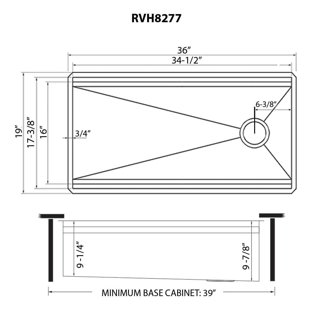 Ruvati 36" Dual Tier Undermount Workstation Kitchen Sink