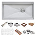 Ruvati 36" Dual Tier Undermount Workstation Kitchen Sink