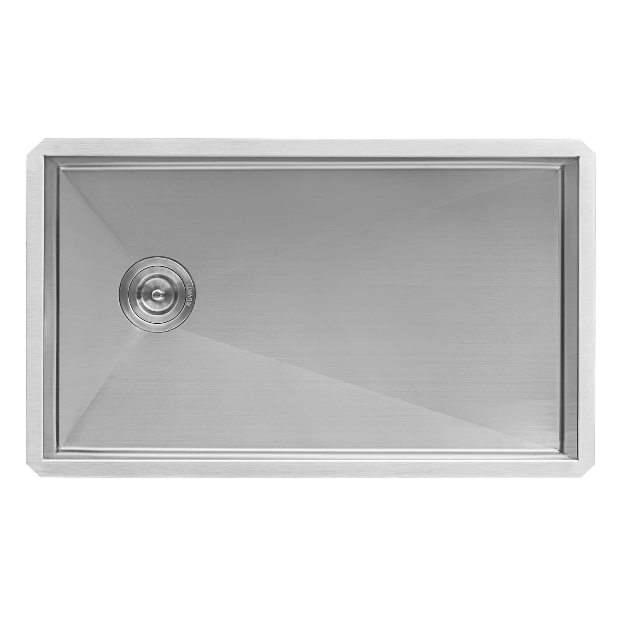 Ruvati 36" Slope Bottom Offset Drain Undermount 16 Gauge Stainless Kitchen Sink