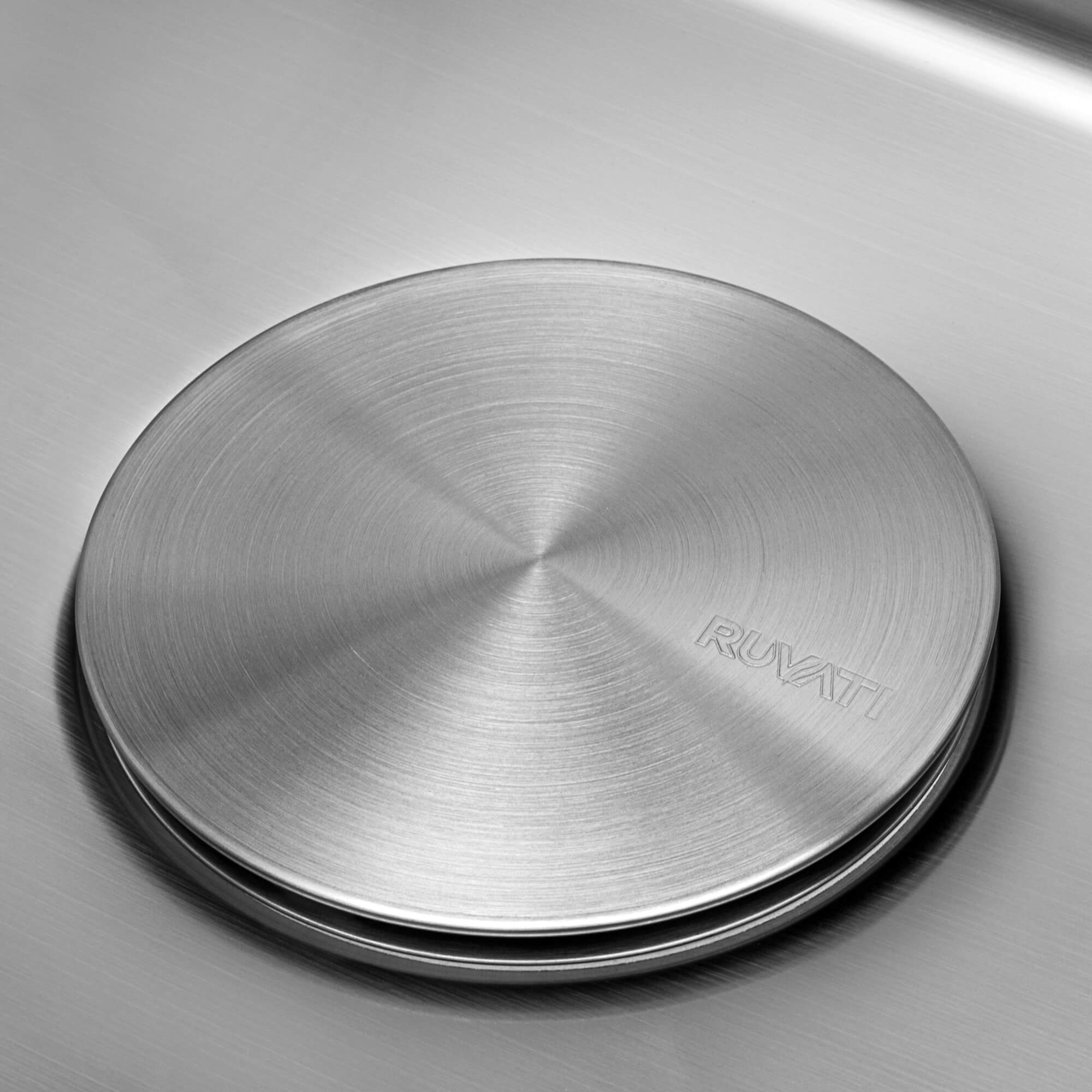 Ruvati Drain Cover for Kitchen Sink and Garbage Disposal in Brushed Stainless Steel