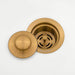 Ruvati Extended Garbage Disposal Flange Basket and Stopper in Brushed Gold