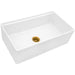 Ruvati Extended Garbage Disposal Flange Basket and Stopper in Brushed Gold