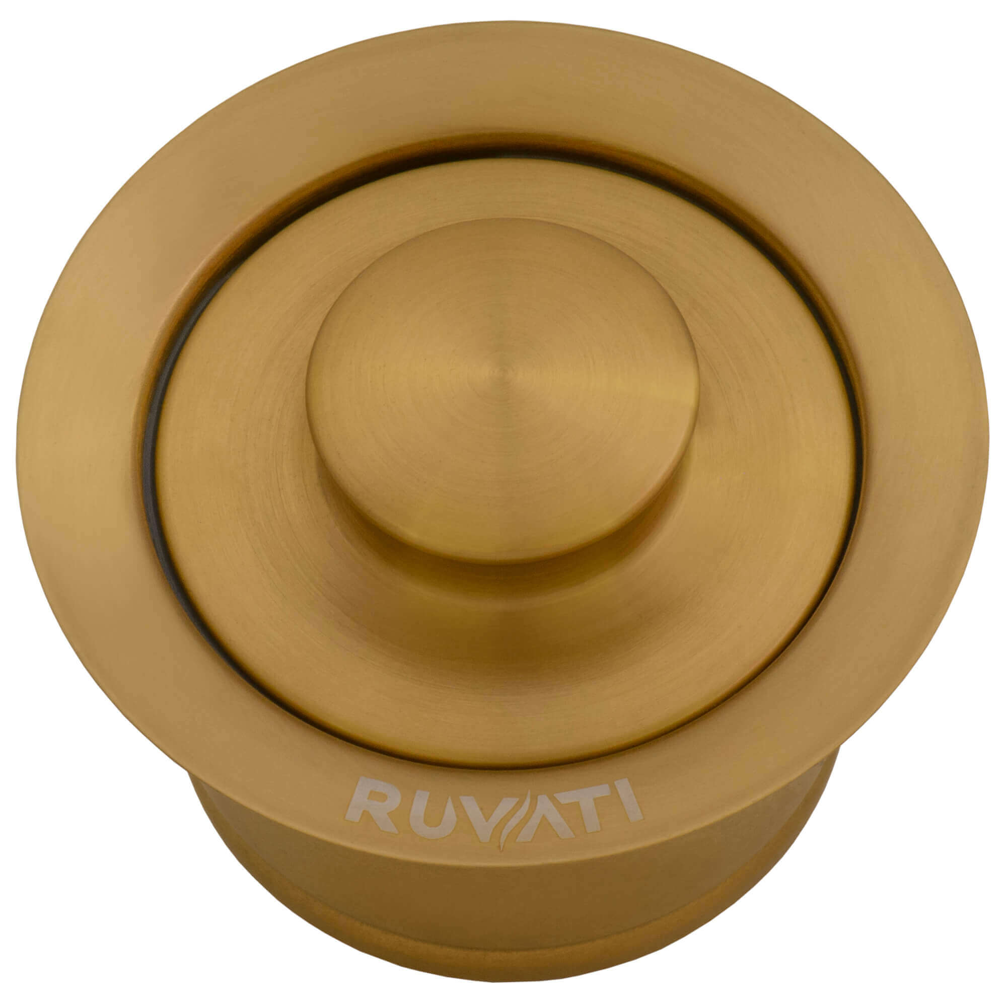 Ruvati Extended Garbage Disposal Flange Basket and Stopper in Brushed Gold