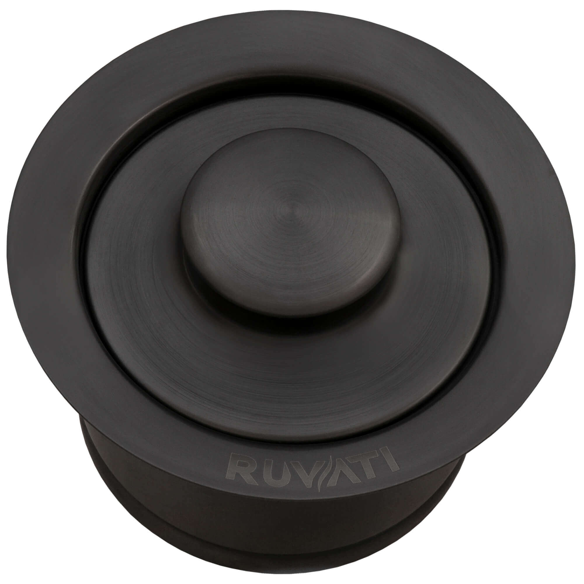 Ruvati Extended Garbage Disposal Flange with Basket and Stopper in Gunmetal