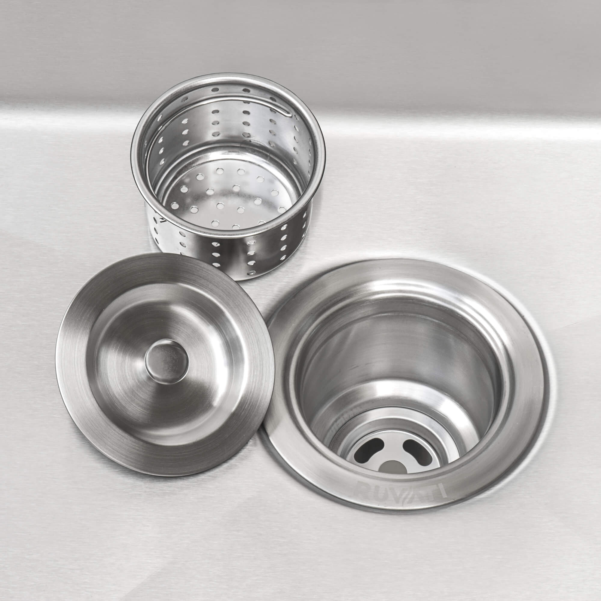 Ruvati RVA1025 Kitchen Sink Basket Strainer in Stainless Steel