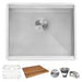 Ruvati RVH8319 18" Undermount 16 Gauge Workstation Prep Sink