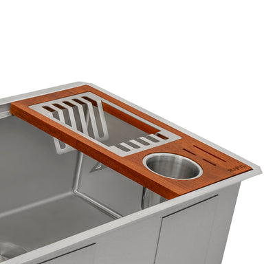 Ruvati Wood Workstation Sink Silverware and Plate Caddie
