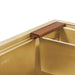 Ruvati Workstation Sink Replacement Colander 17 inch Gold Stainless Steel with Wooden Handles - RVA1317GG
