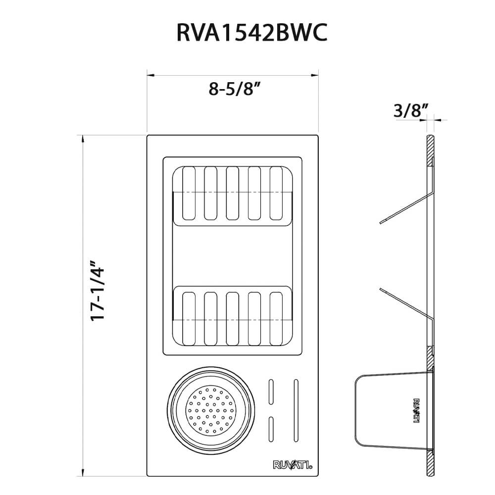 Ruvati Workstation Sink Silverware and Plate Caddie