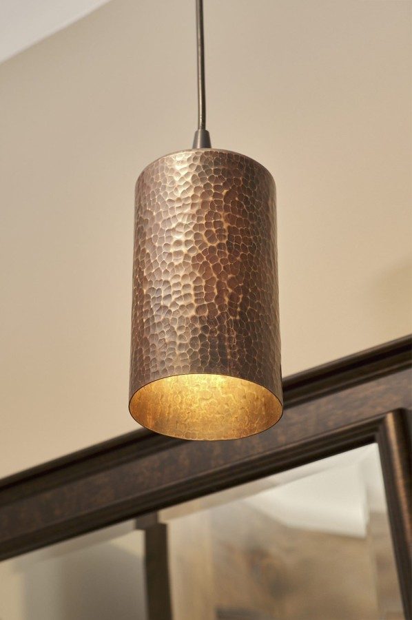 4" Copper Round Cylinder Pendant Light Shade-DirectSinks