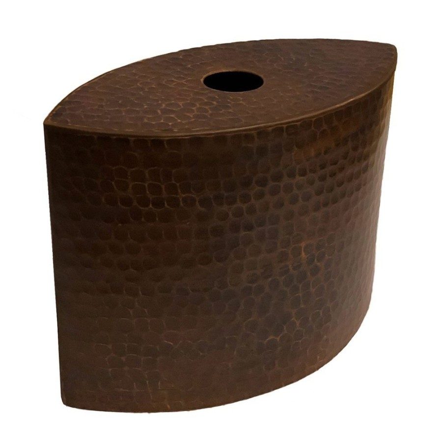 8" Copper Oval Cylinder Pendant Light Shade-DirectSinks