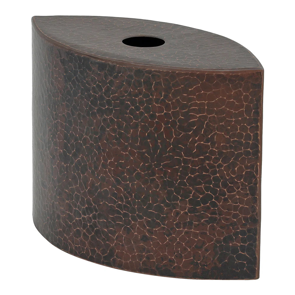 8" Copper Oval Cylinder Pendant Light Shade-DirectSinks