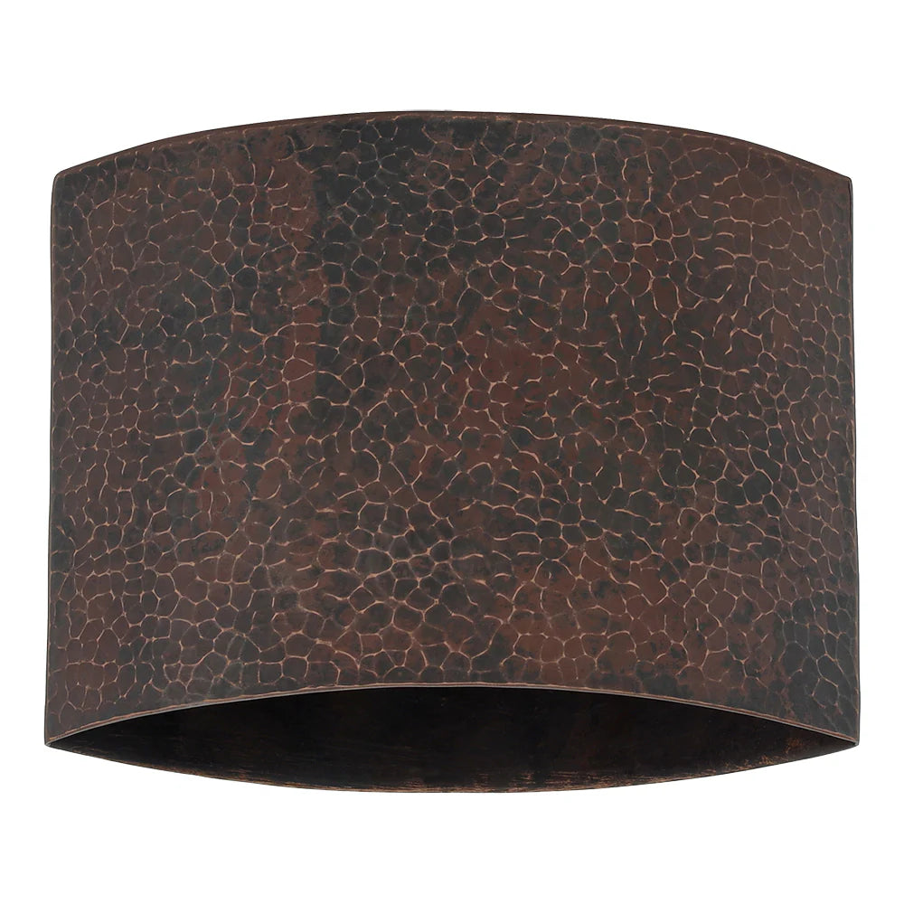 8" Copper Oval Cylinder Pendant Light Shade-DirectSinks