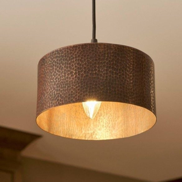 8" Copper Replacement Round Cylinder Pendant Light Shade