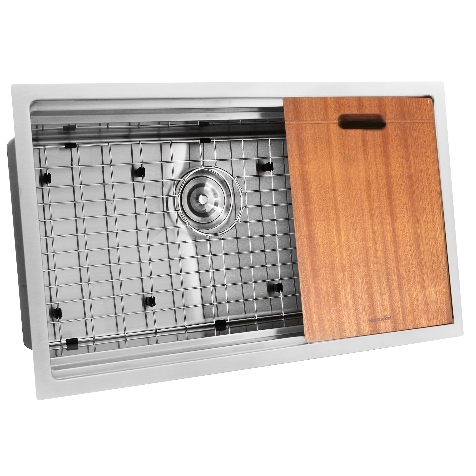 Nantucket Sinks SR-PS-3018-16 - 30" Pro Series Workstation Single Bowl Undermount Stainless Steel Kitchen Sink with Included Accessories