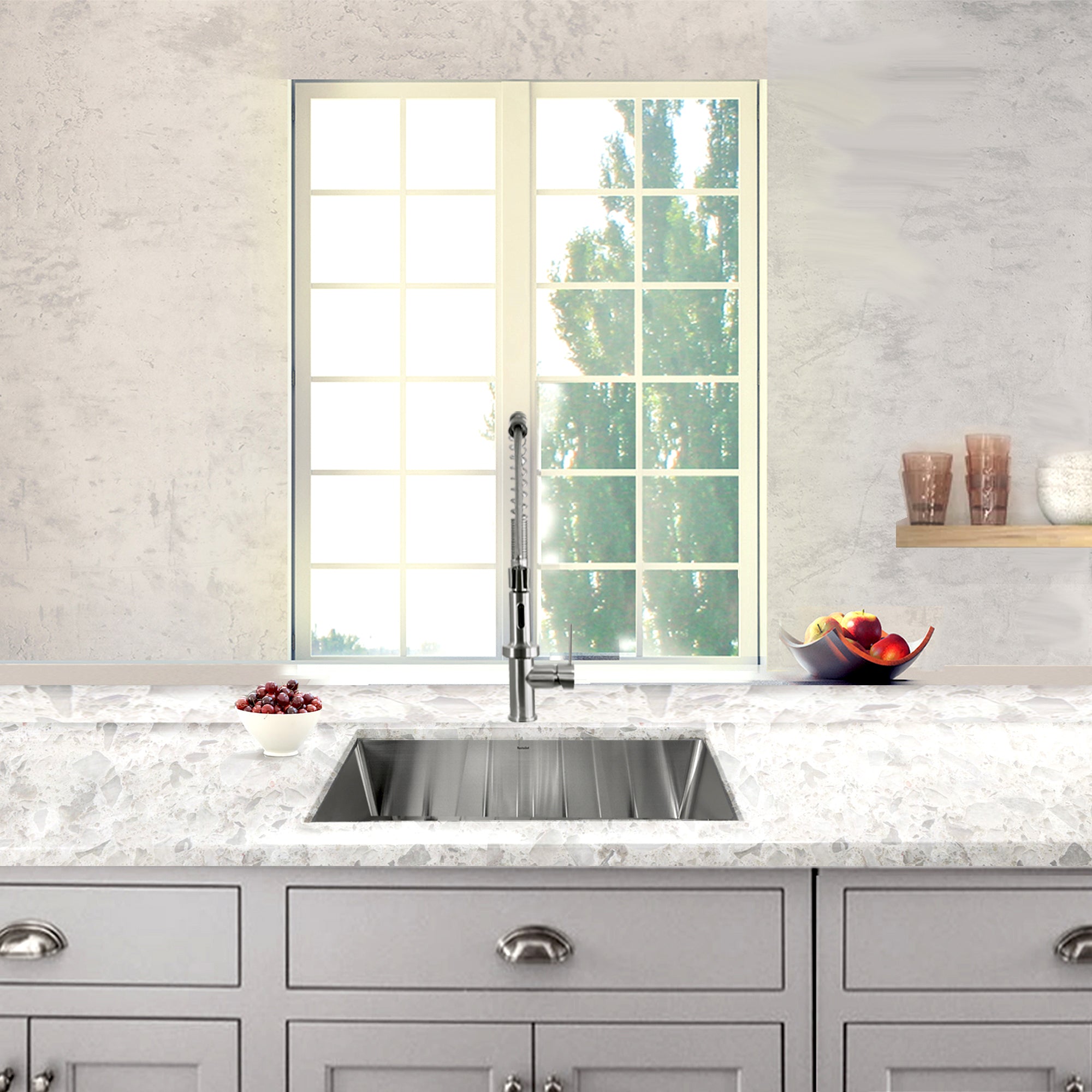 Nantucket Sinks Sr2318 - Pro Series Rectangle Single Bowl Undermount Small Radius Corners Stainless Steel Kitchen Sink