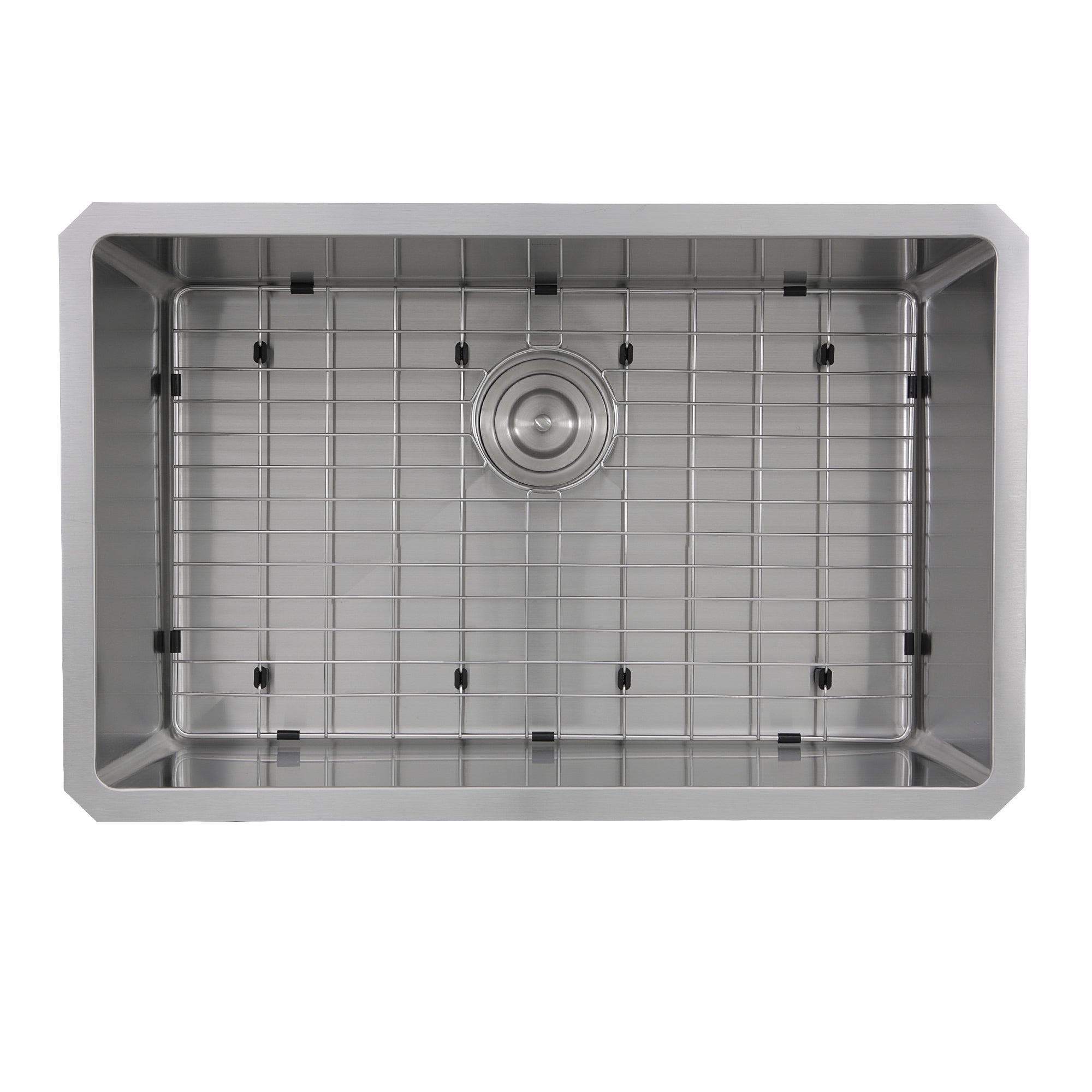 Nantucket Sinks SR3018 - Pro Series Rectangle Single Bowl Undermount Small Radius Corners Stainless Steel Kitchen Sink, 16 Gauge