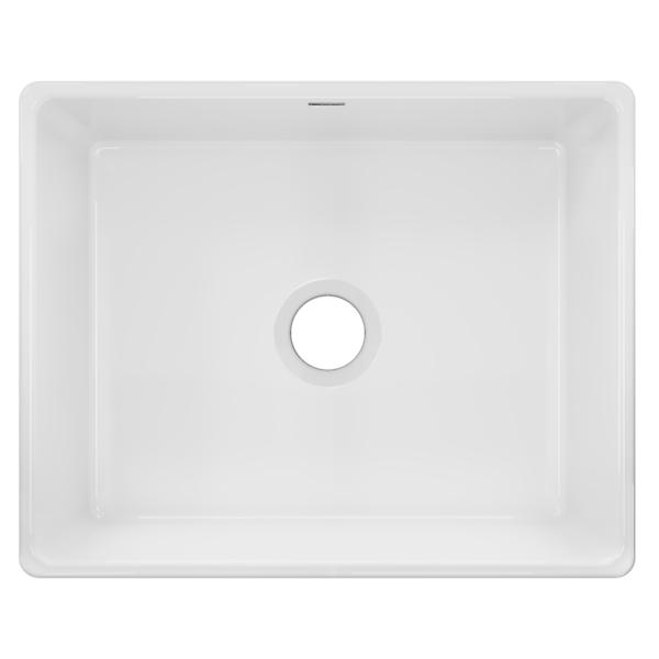 Elkay Fireclay 24-3/8" x 19-5/8" x 10-1/8" Single Bowl Farmhouse Sink