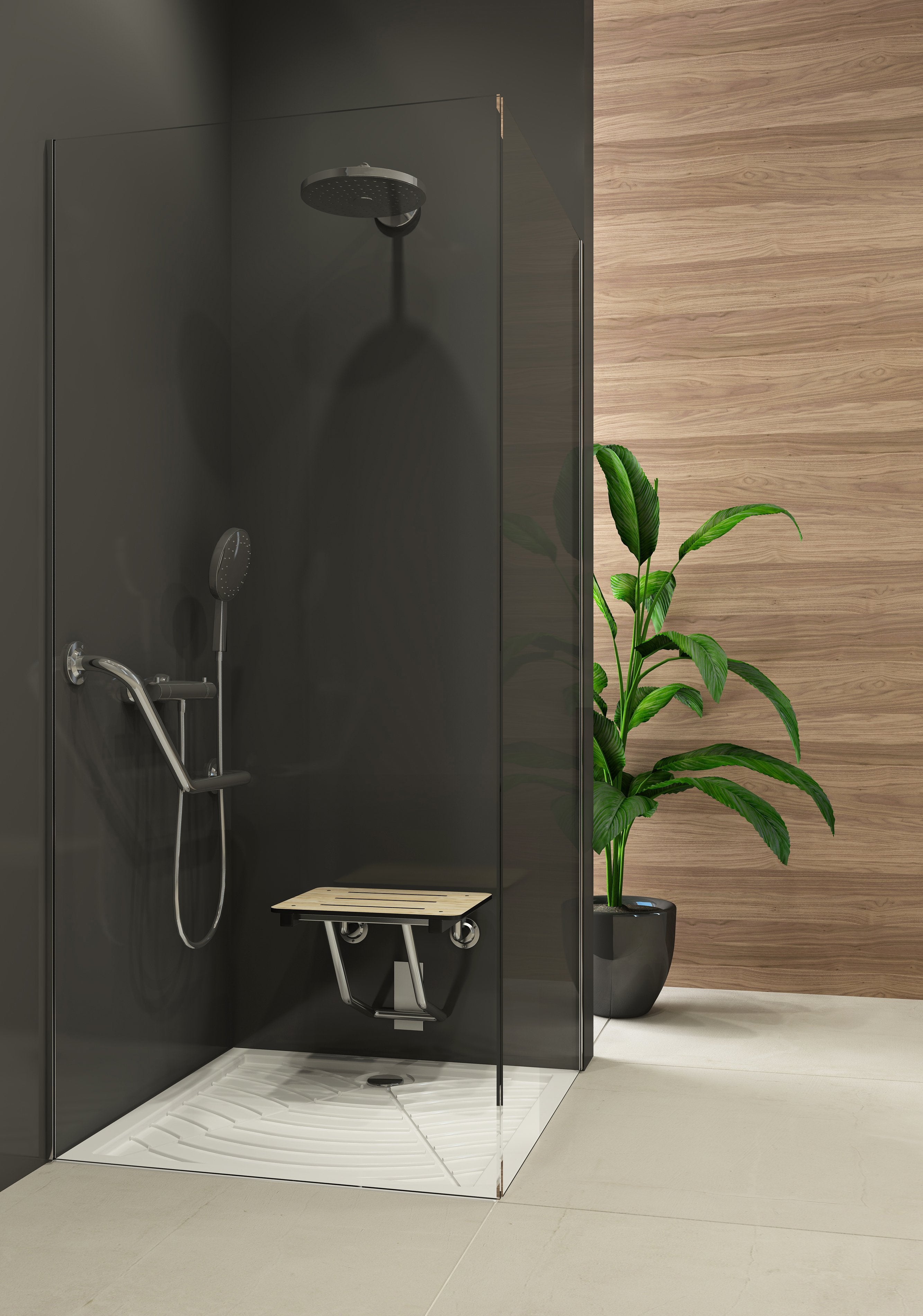 Bocchi Folding Phenolic Shower Seat