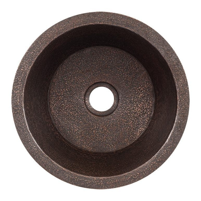 14" Undermount Round Terra Firma Thick Copper Prep Sink