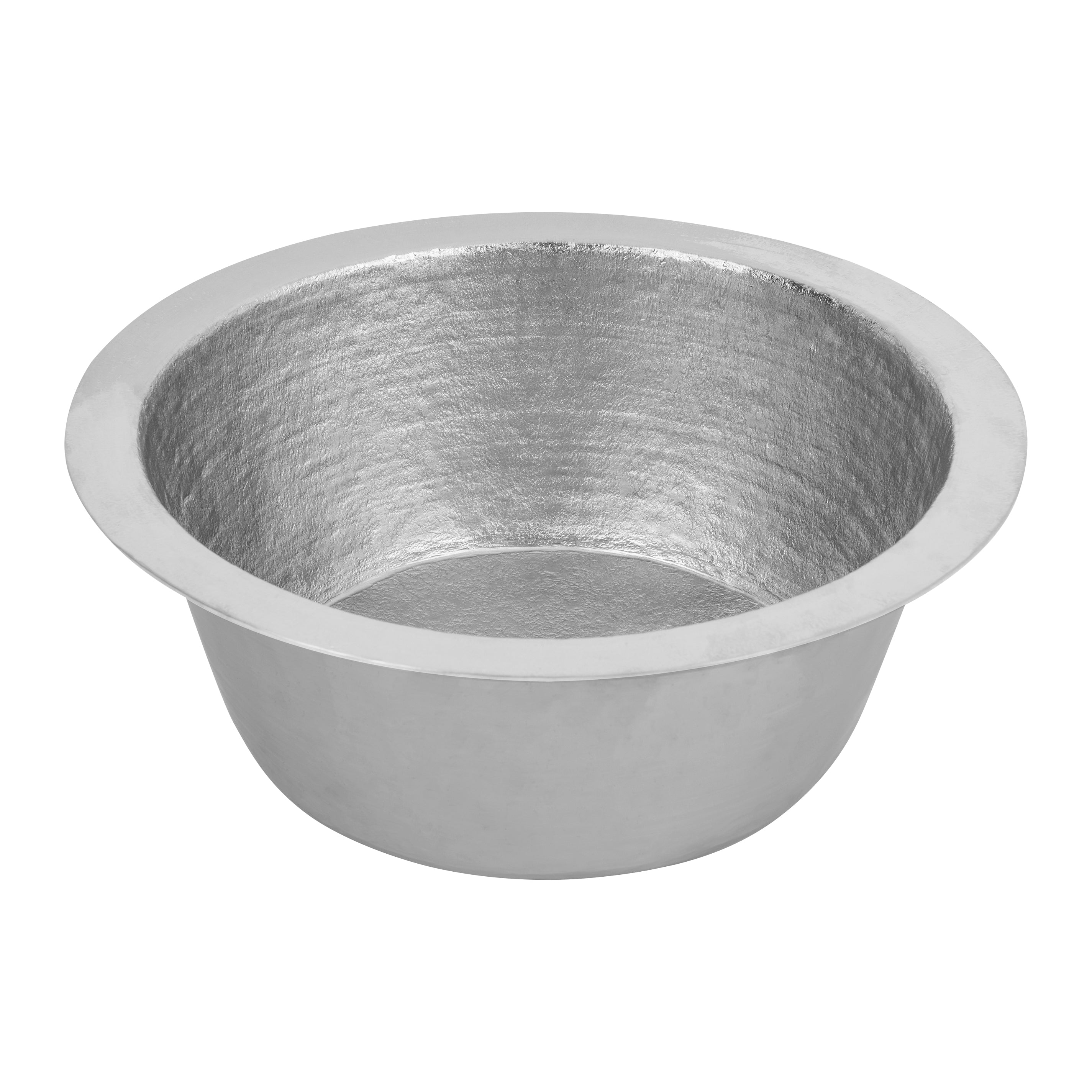 14" Undermount Round Terra Firma Thick Nickel Plated Prep Sink