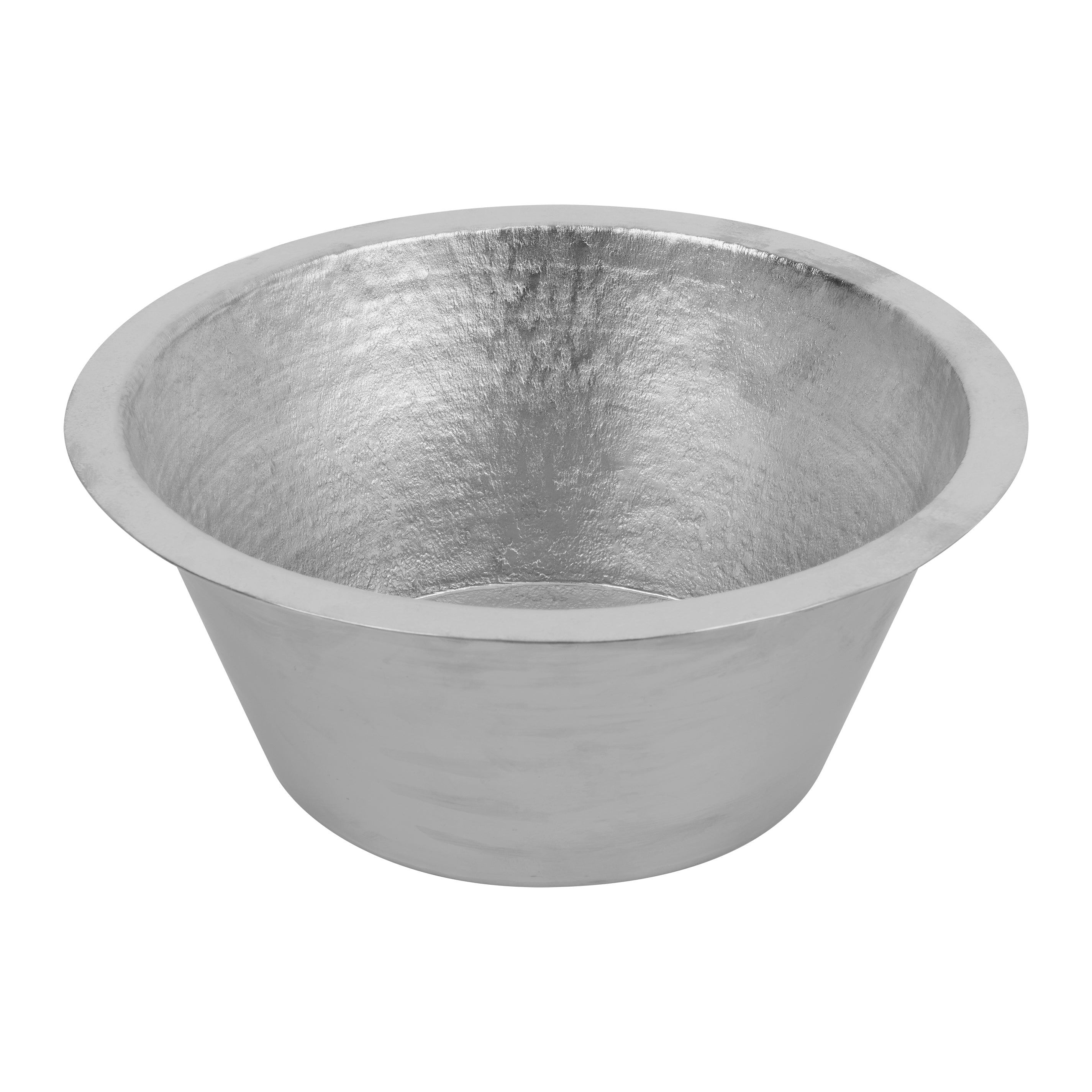 16" Undermount Round Terra Firma Thick Nickel Plated Prep Sink