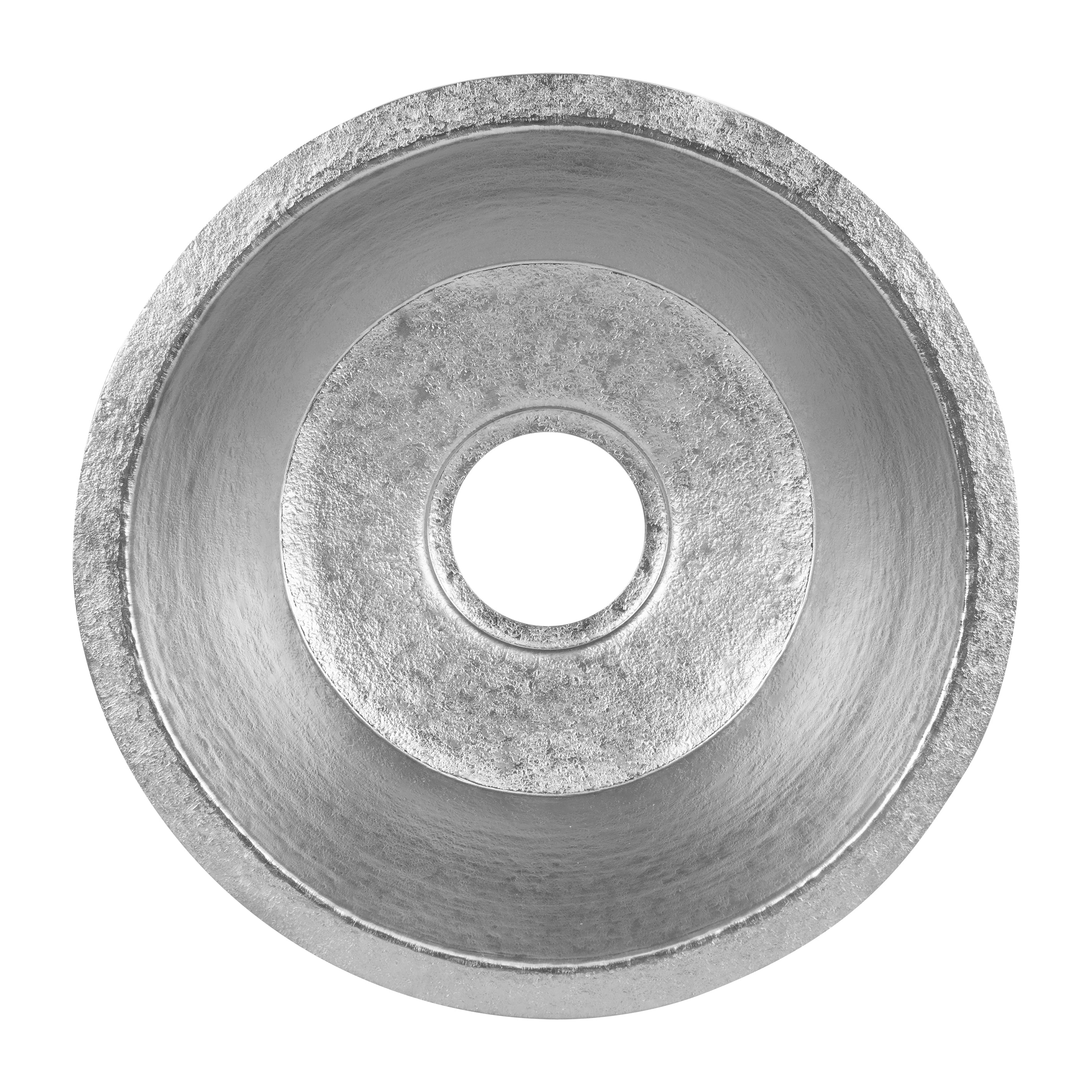 16" Undermount Round Terra Firma Thick Nickel Plated Prep Sink