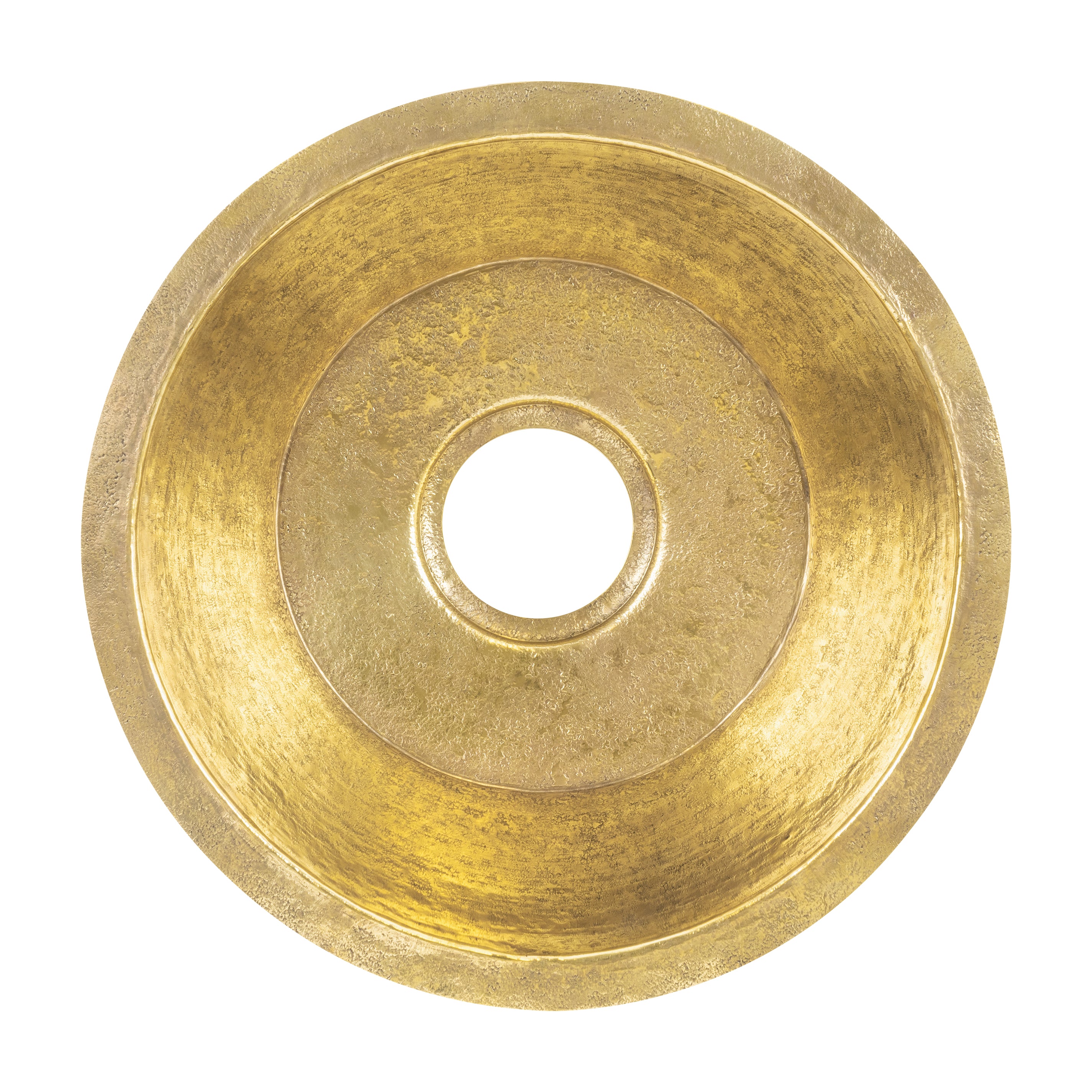 16" Undermount Round Terra Firma Thick Polished Brass Prep Sink