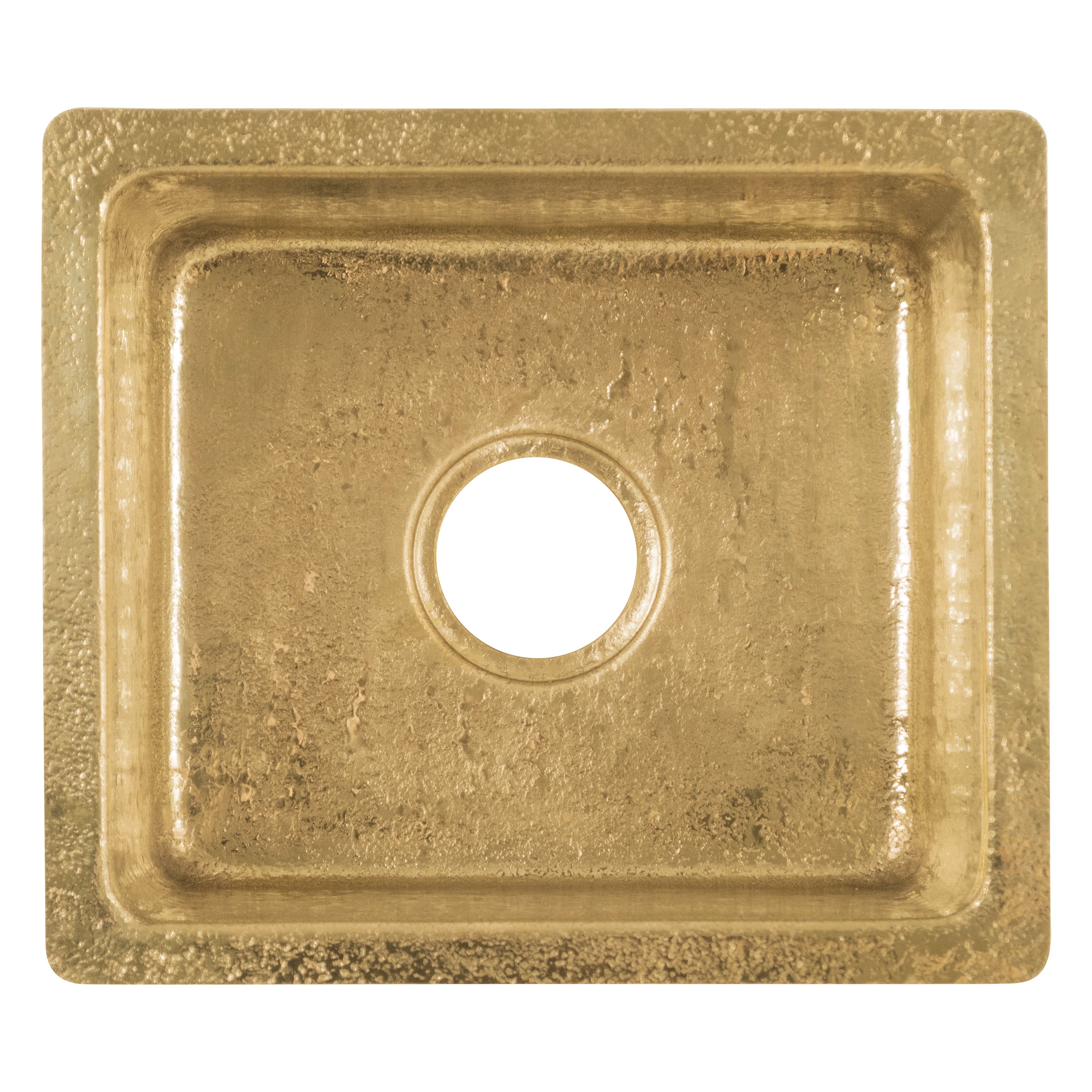 Undermount 16" x 14" Terra Firma Thick Polished Brass Prep Sink