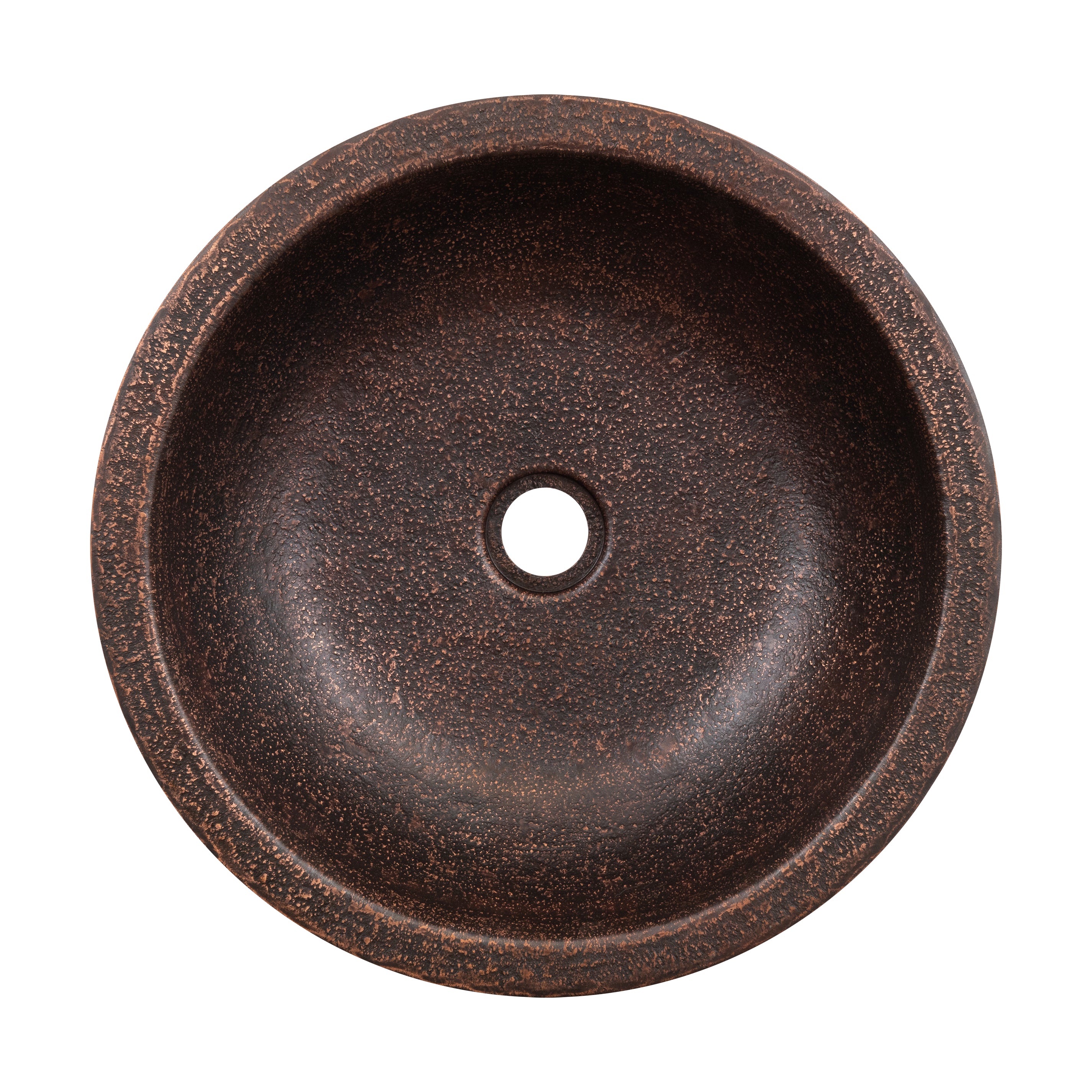 Undermount 16" Round Terra Firma 10 Gauge Thick Copper Bathroom Sink