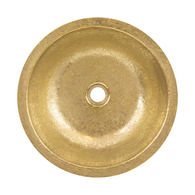 Undermount 16" Round Terra Firma 10 Gauge Polished Brass Bathroom Sink-DirectSinks