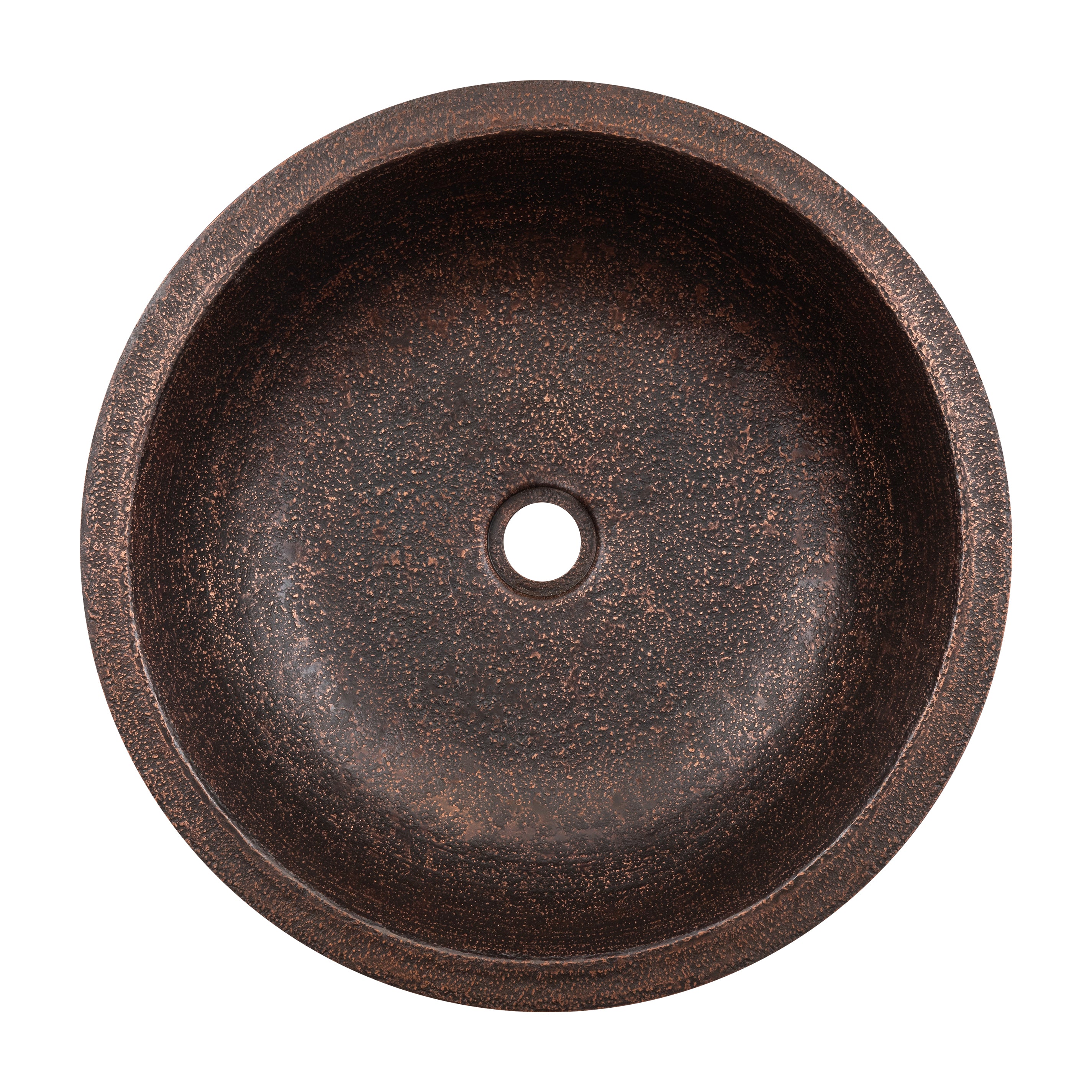 Undermount 18" Round Terra Firma 10 Gauge Thick Copper Bathroom Sink