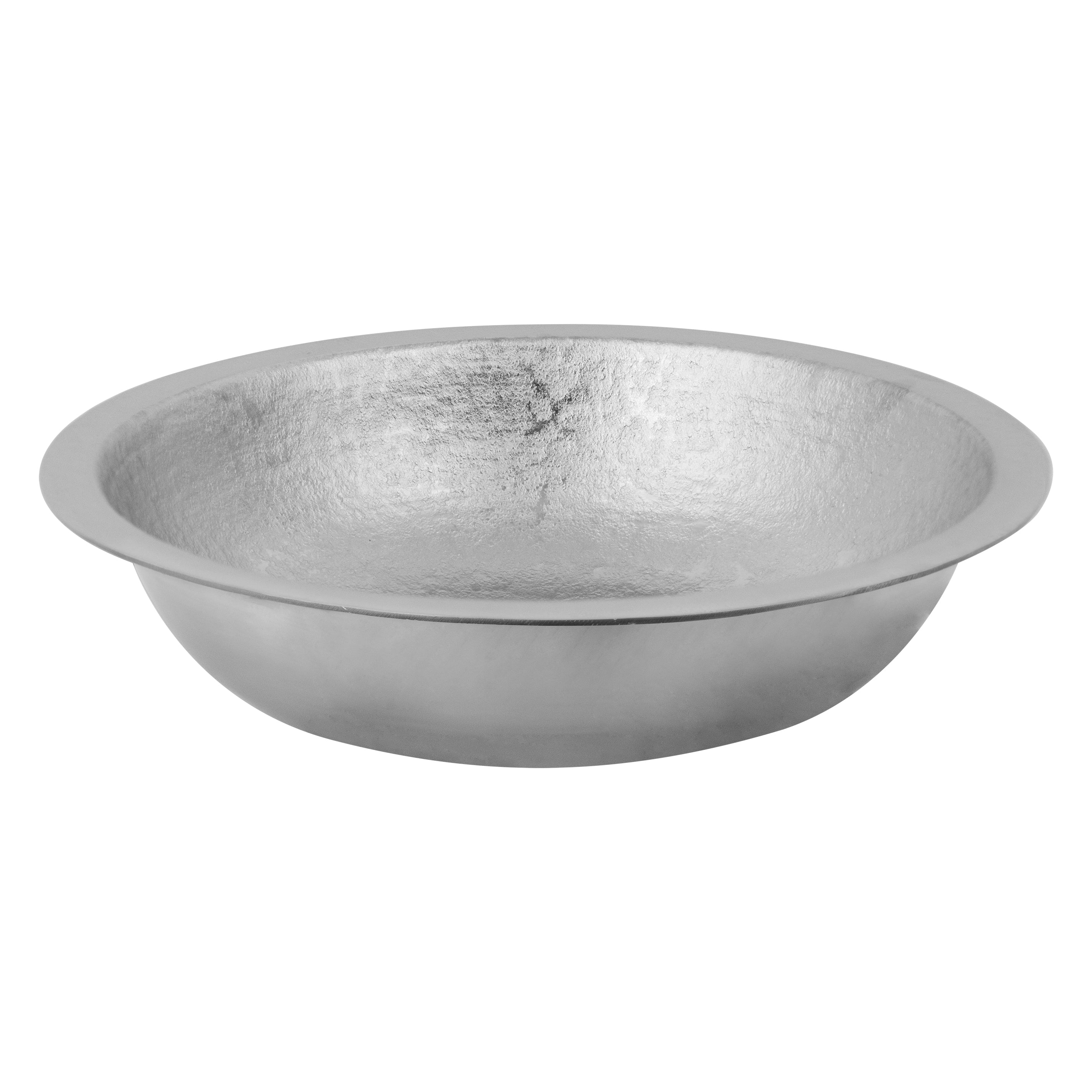 Undermount 18" Round Terra Firma 10 Gauge Thick Nickel Plated Bathroom Sink