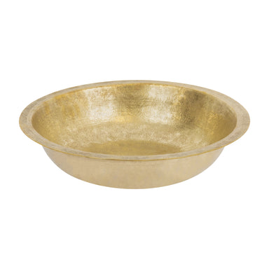 Undermount 18" Round Terra Firma 10 Gauge Thick Polished Brass Bathroom Sink-DirectSinks