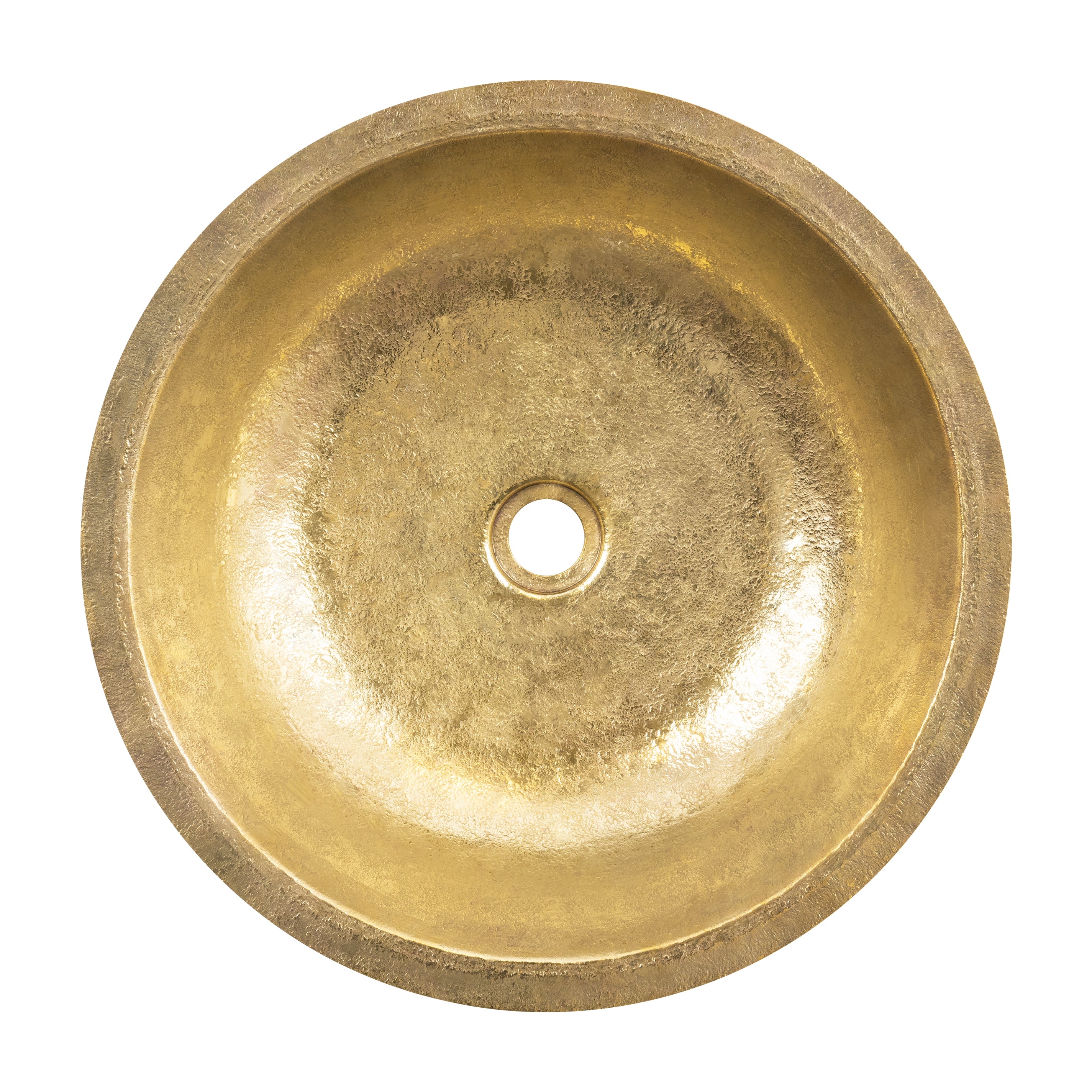 Undermount 18" Round Terra Firma 10 Gauge Thick Polished Brass Bathroom Sink-DirectSinks