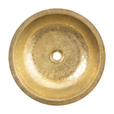 Undermount 18" Round Terra Firma 10 Gauge Thick Polished Brass Bathroom Sink-DirectSinks