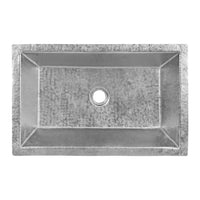 22" x 14" Nickel Plated Heavy Gauge Bathroom Sink