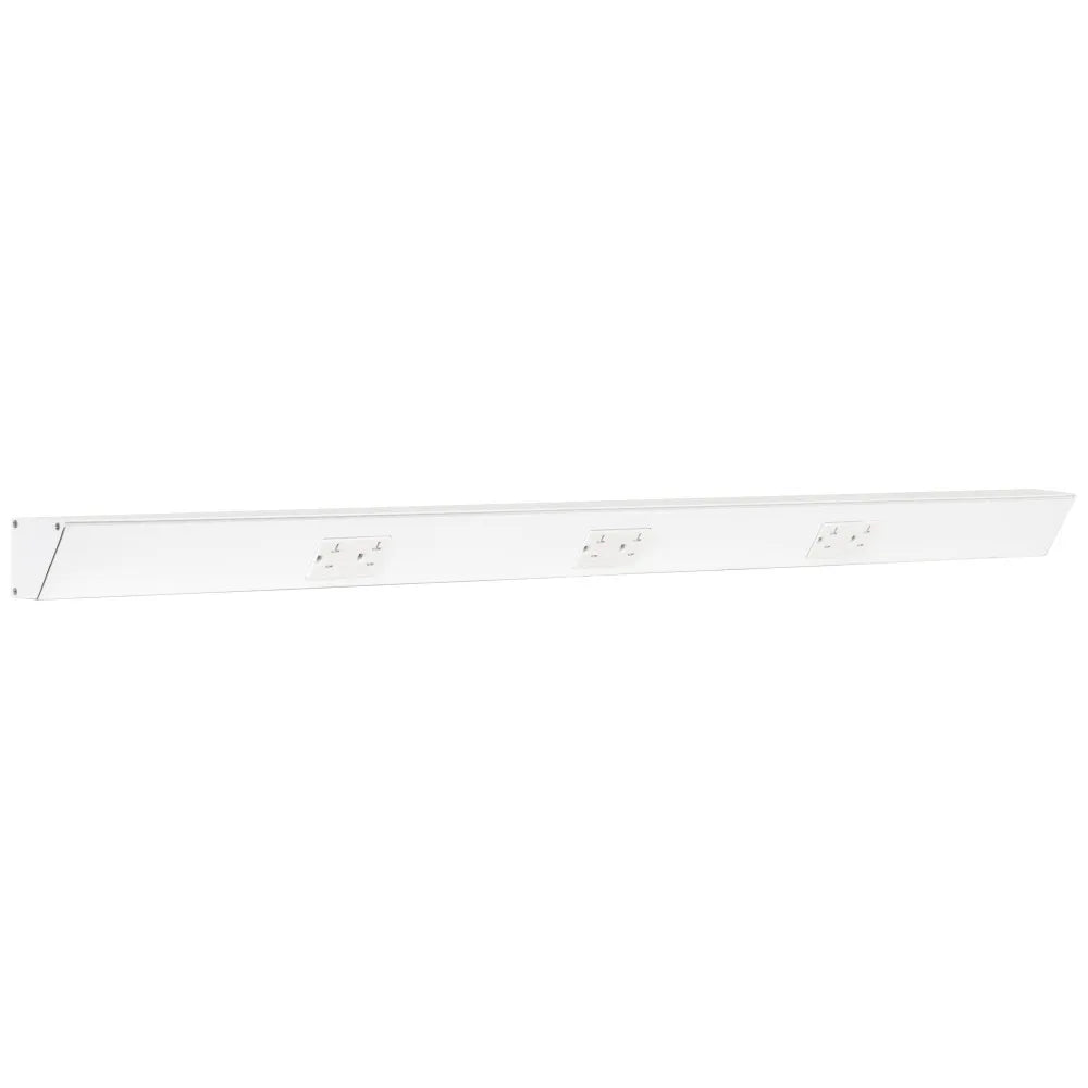 Tamper Resistant Angle Under Cabinet Outlet Power Strip | White Finish-DirectSinks