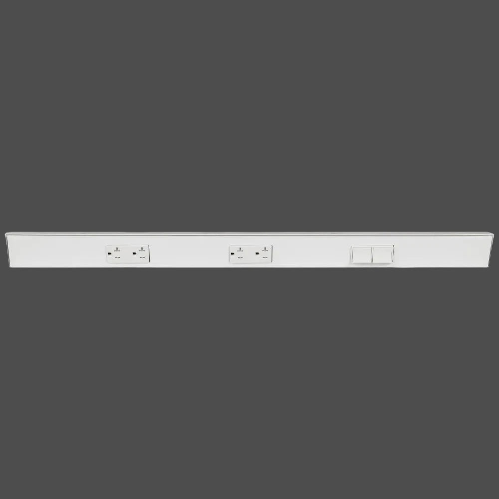 30" Tamper Resistant Under Cabinet Power Strip with Outlets & Switches