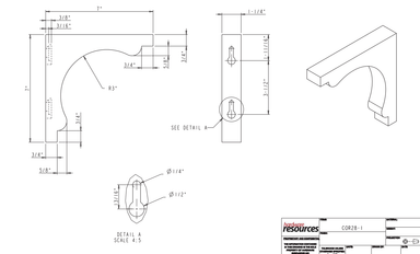 Hardware Resources Square End Corbel | Two Sizes-DirectSinks