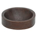 17" Oval Dark Hammered Copper Recessed Bathroom Sink-DirectSinks