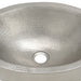 17" Oval Nickel Plated Hammered Copper Recessed Bathroom Sink-DirectSinks