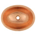 17" Oval Bright Hammered Copper Recessed Bathroom Sink-DirectSinks