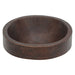Premier Copper Products Oval Skirted Vessel Hammered Copper Sink-DirectSinks