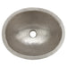 Premier Copper Products Oval Skirted Vessel Hammered Copper Sink in Nickel-DirectSinks