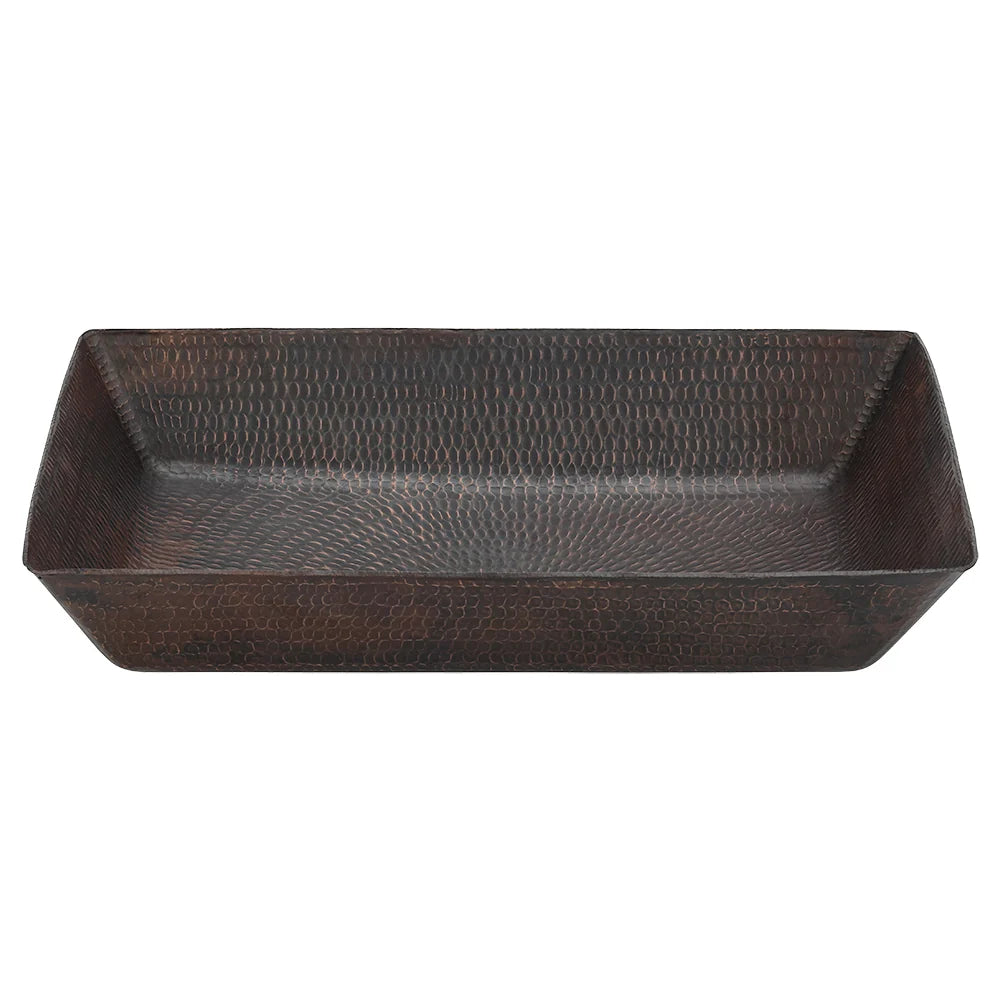 Premier Copper Products 20" Rectangle Vessel Hammered Copper Sink